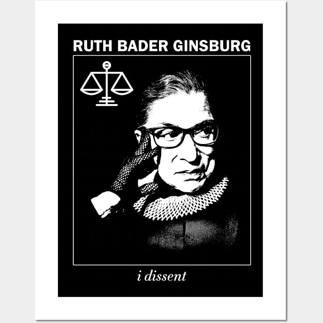 Ruth Bader Ginsburg Tribute Wall Art by lilmousepunk